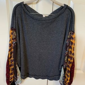 Free People thermal blouse.
